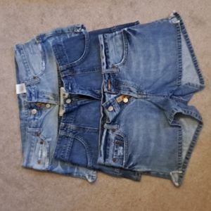 3 pair size 6 Jean shorts